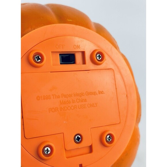 1998 Paper Magic Group Light Up Jack-O-Lantern Pumpkin Halloween Vtg Small - Picture 8 of 11